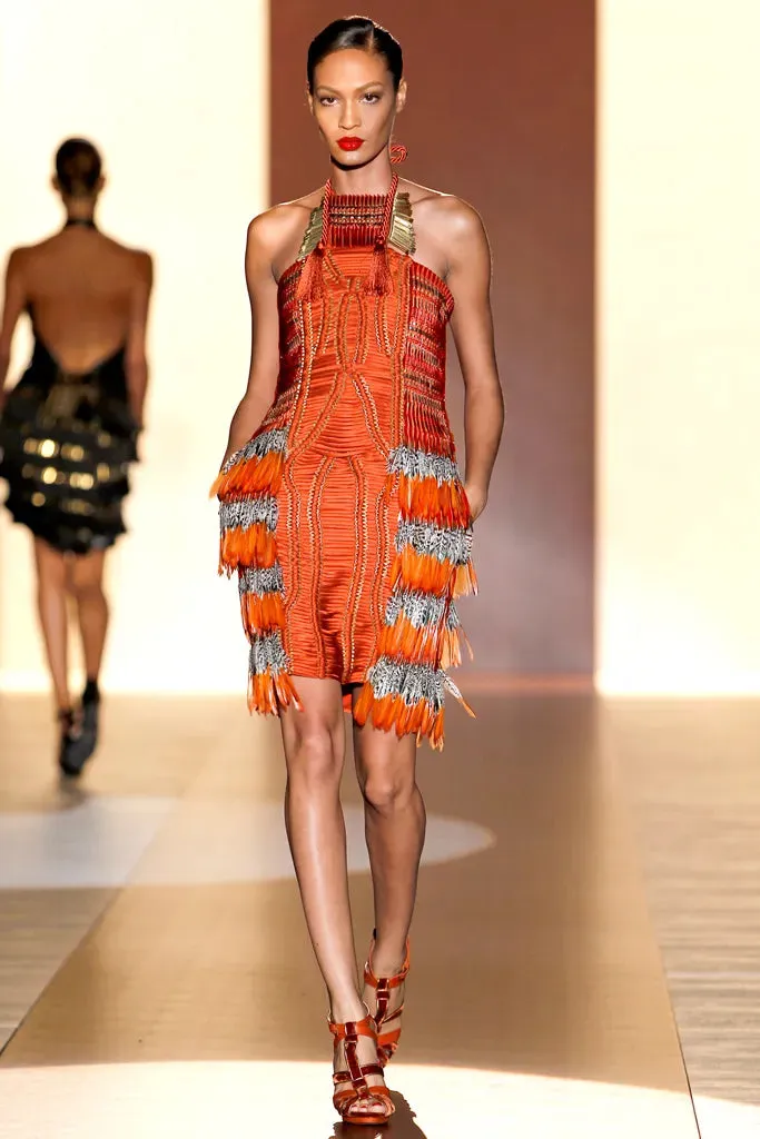 Gucci Spring 2011 Iconic Orange Feather Dress
