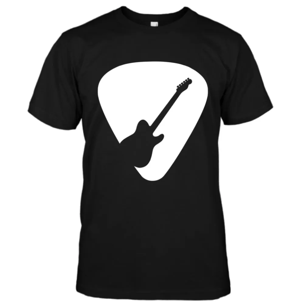 Guitar Pick Silhouette TL Style T-Shirt