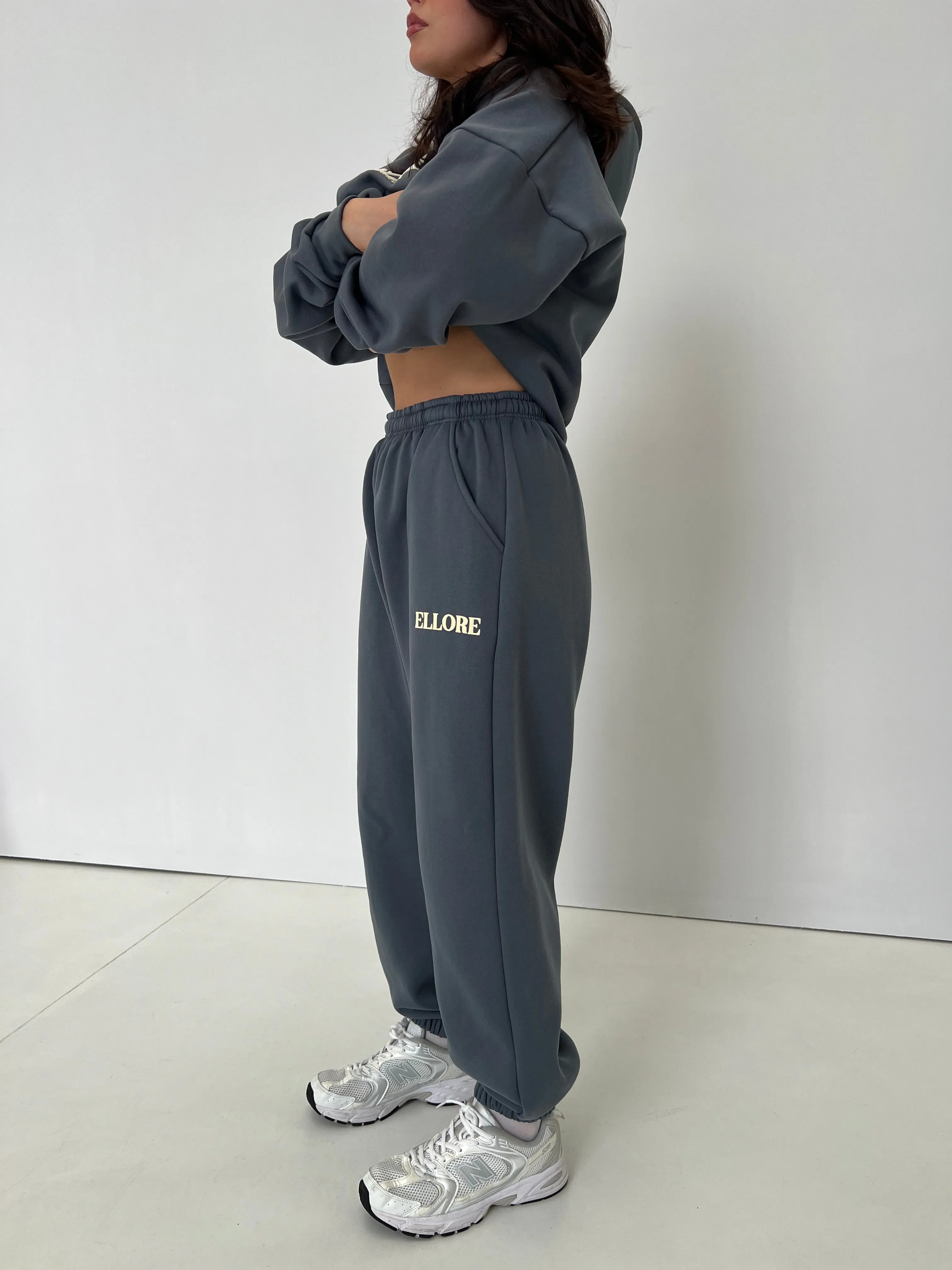 Gunmetal Puff Boxy Oversized Track