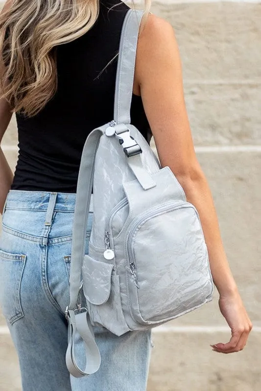 ❤️GYPSY FOX-Vegan Suede Convertible Sling Backpack by Bekah