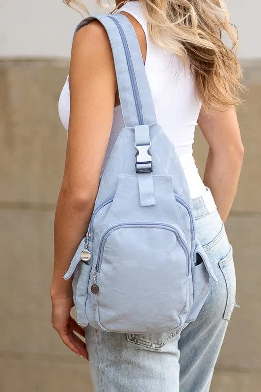 ❤️GYPSY FOX-Vegan Suede Convertible Sling Backpack by Bekah
