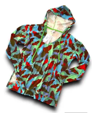 Halloween 2022 - Eliza - Blue Green Wash with Red Bats