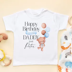 Happy Birthday Daddy (Boy) Personalised Toddler & Kids T Shirt