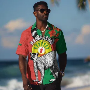 Happy Madagasikara Independence Day Hawaiian Shirt Ring-Tailed Lemur With Seal LT15