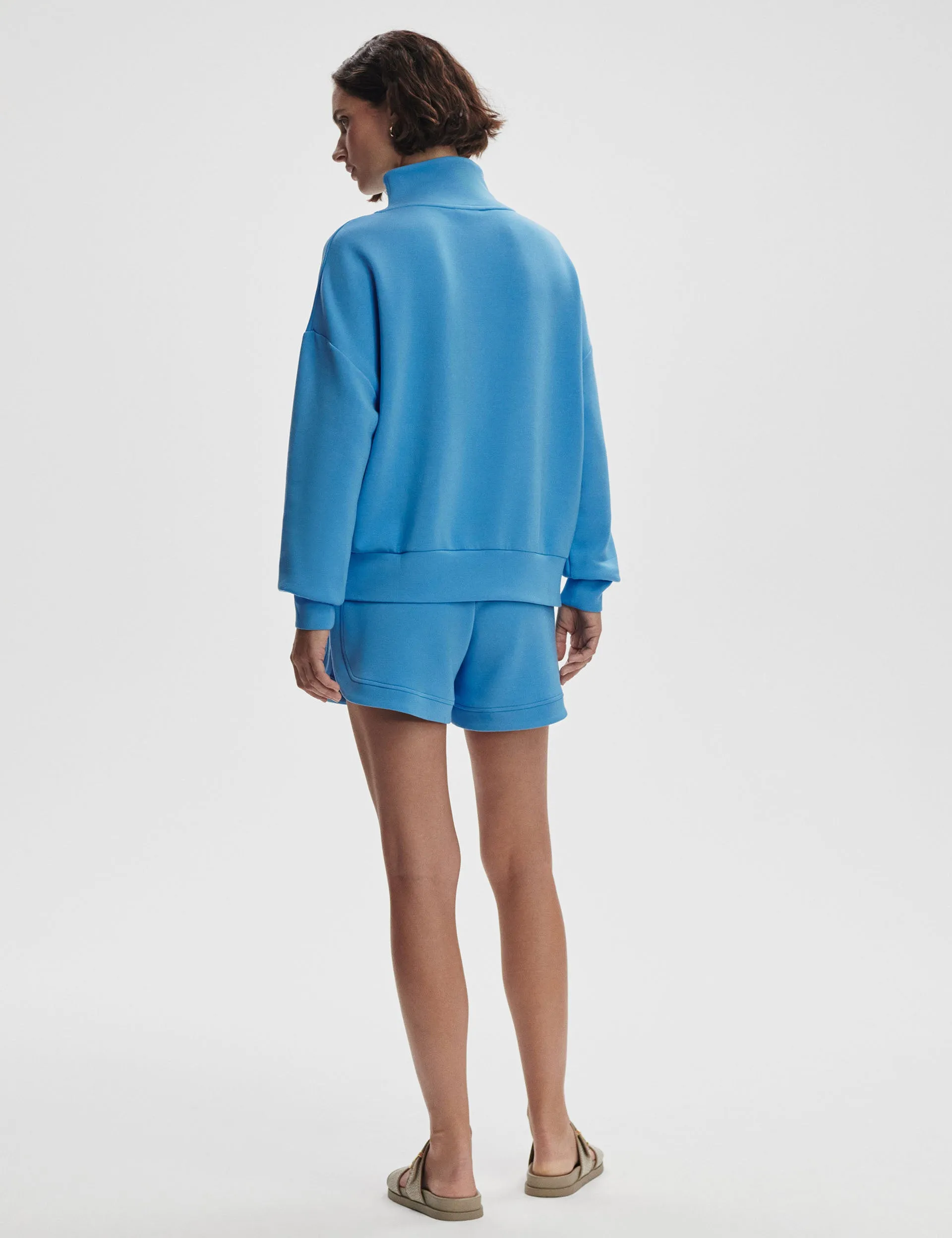 Hawley Half Zip Sweat - Azure Blue