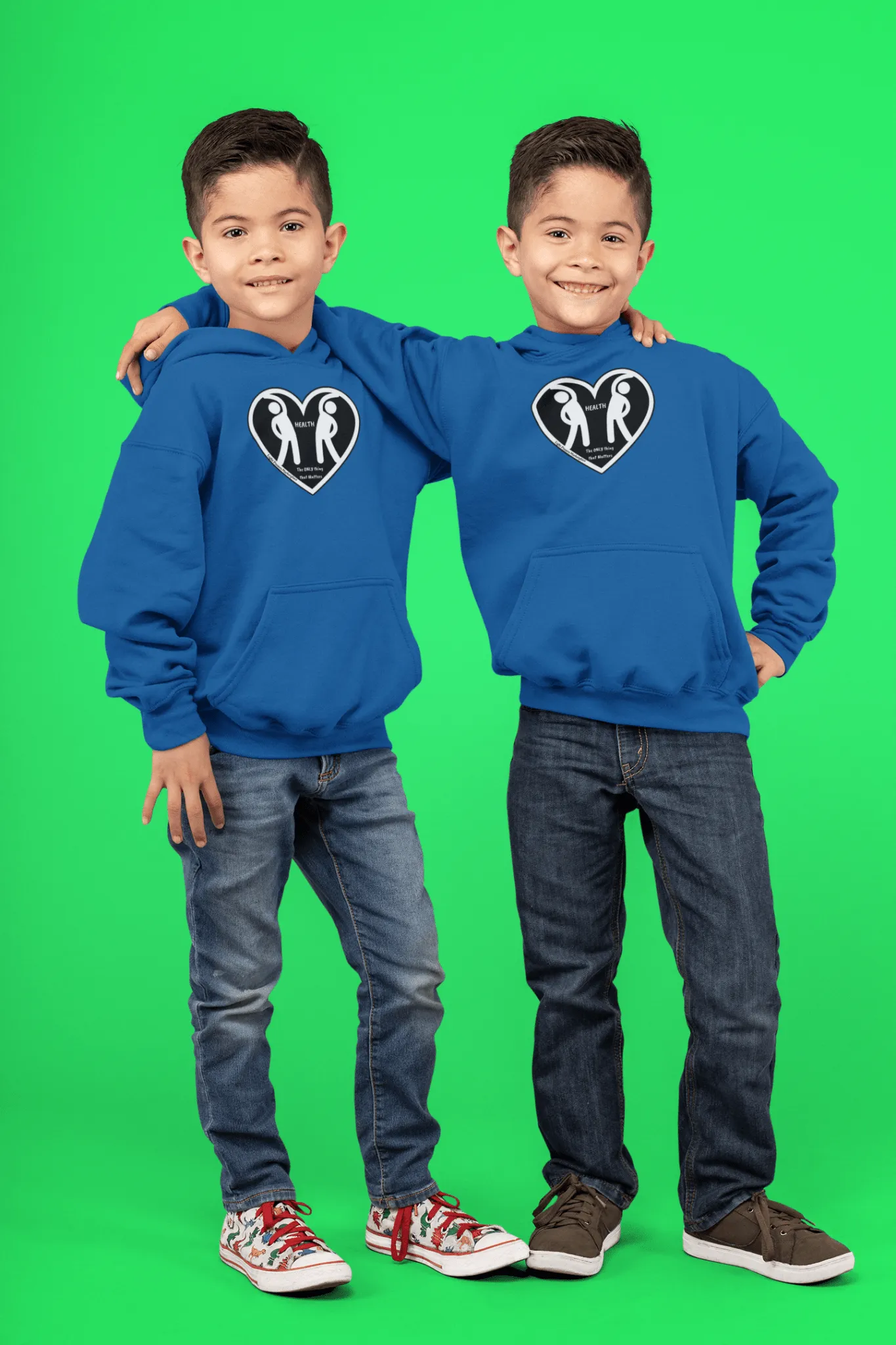 Health 2 Figures Stretch Youth Hoodie