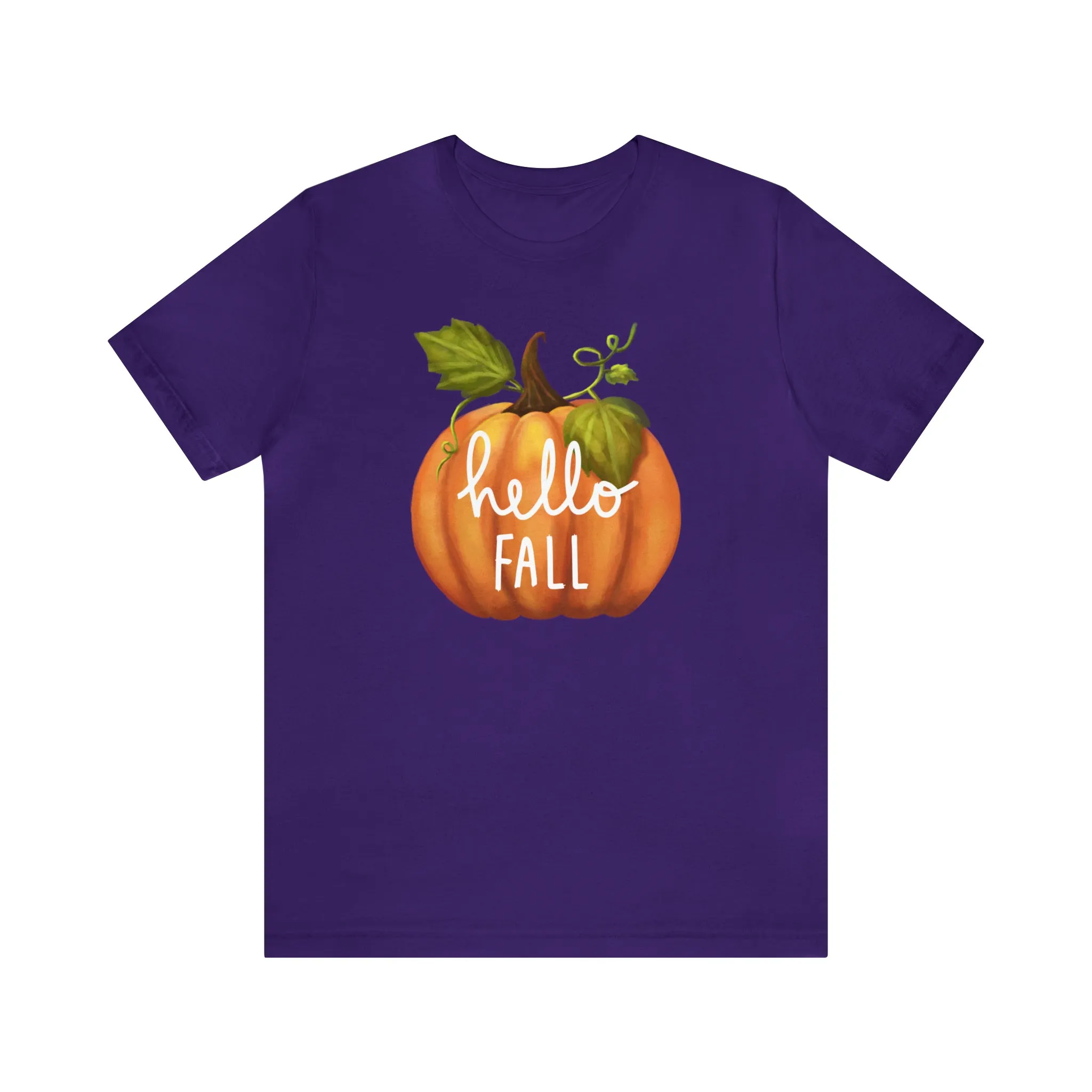 Hello Fall Shirt, Autumn Pumpkin Shirt , Pumpkin Spice Tee, Funny Pumpkin T-Shirt, Womens Fall Season Shirt