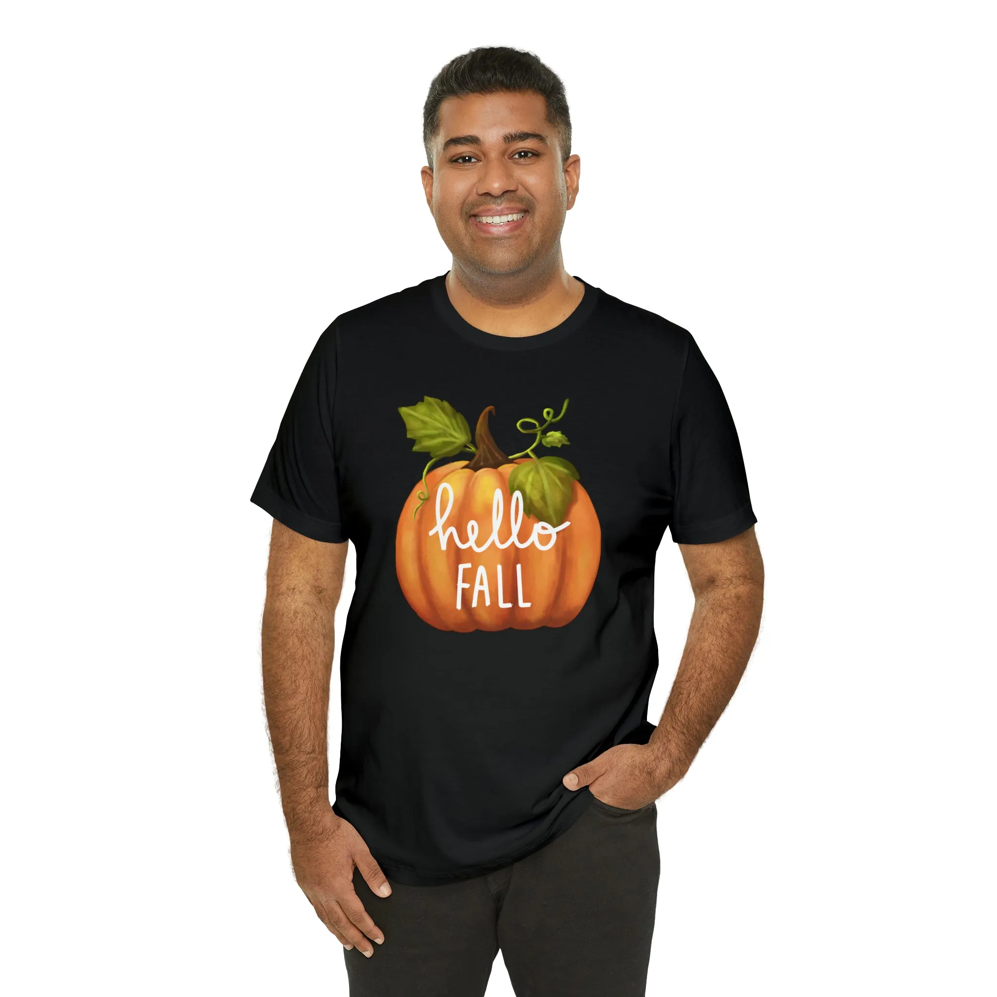 Hello Fall Shirt, Autumn Pumpkin Shirt , Pumpkin Spice Tee, Funny Pumpkin T-Shirt, Womens Fall Season Shirt