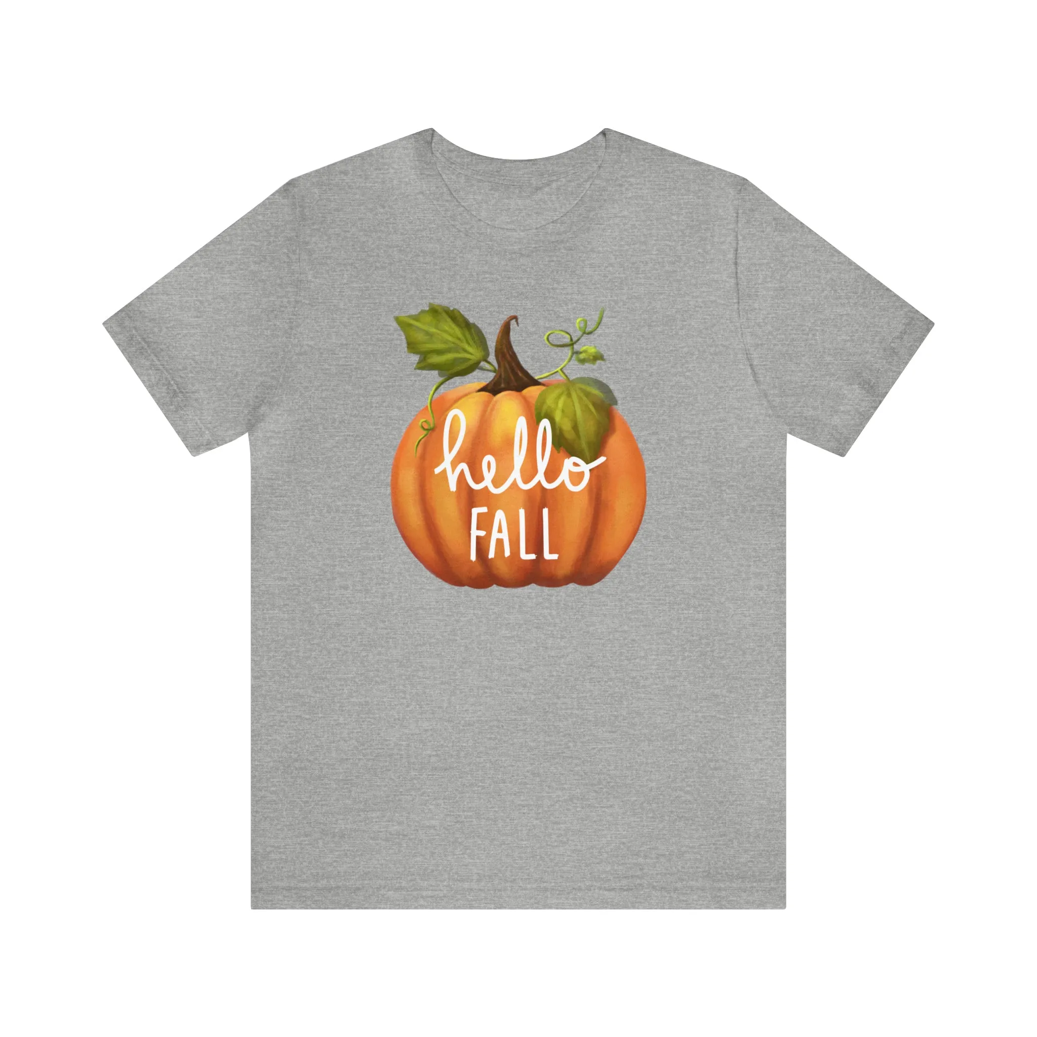 Hello Fall Shirt, Autumn Pumpkin Shirt , Pumpkin Spice Tee, Funny Pumpkin T-Shirt, Womens Fall Season Shirt