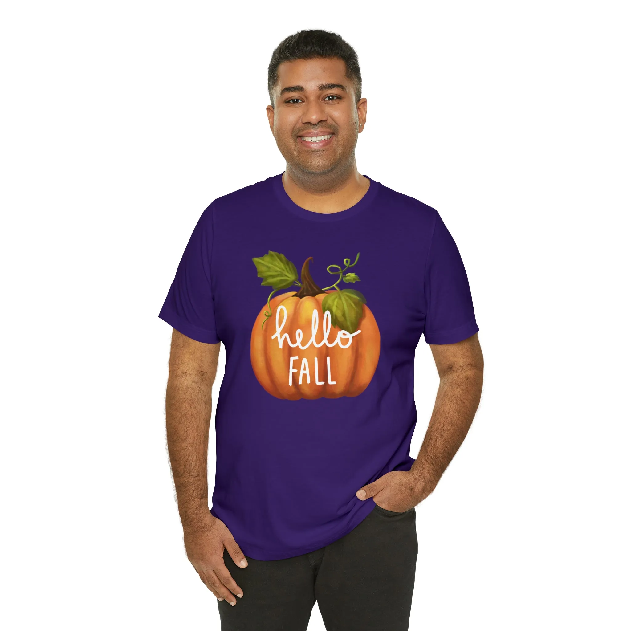 Hello Fall Shirt, Autumn Pumpkin Shirt , Pumpkin Spice Tee, Funny Pumpkin T-Shirt, Womens Fall Season Shirt
