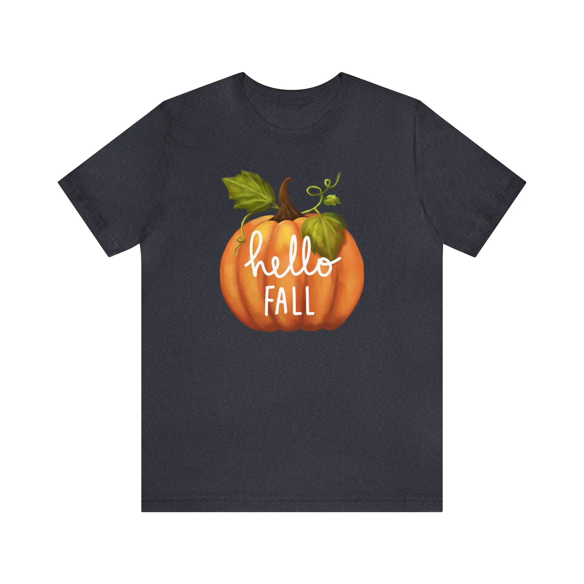 Hello Fall Shirt, Autumn Pumpkin Shirt , Pumpkin Spice Tee, Funny Pumpkin T-Shirt, Womens Fall Season Shirt