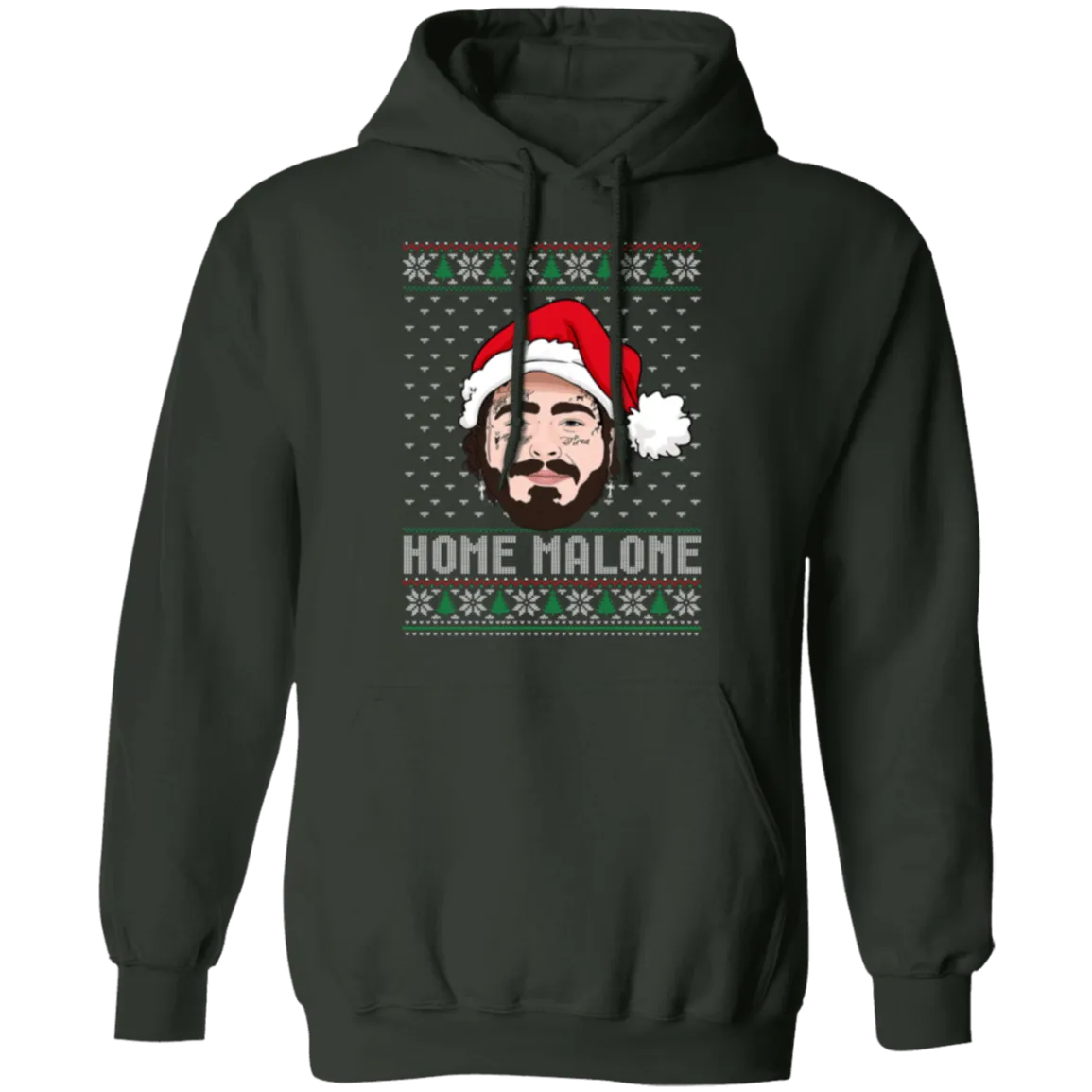 Home Malone Gildan Hoodie – Post Malone & Home Alone Inspired Ugly Christmas Sweater