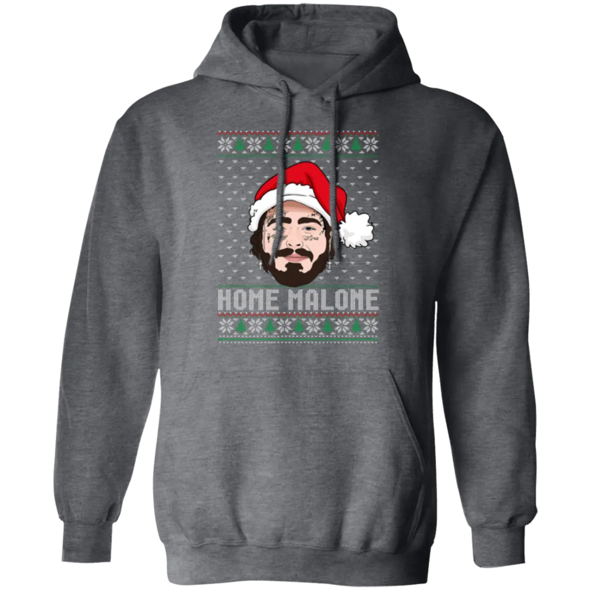 Home Malone Gildan Hoodie – Post Malone & Home Alone Inspired Ugly Christmas Sweater
