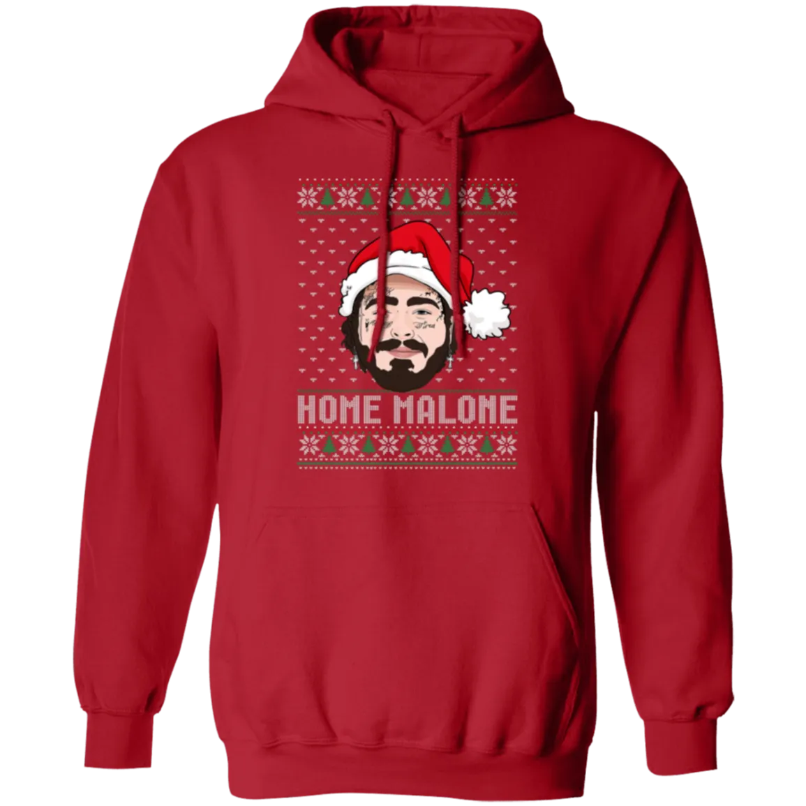 Home Malone Gildan Hoodie – Post Malone & Home Alone Inspired Ugly Christmas Sweater