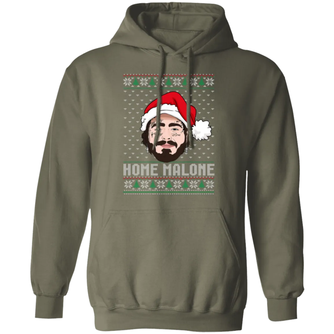 Home Malone Gildan Hoodie – Post Malone & Home Alone Inspired Ugly Christmas Sweater