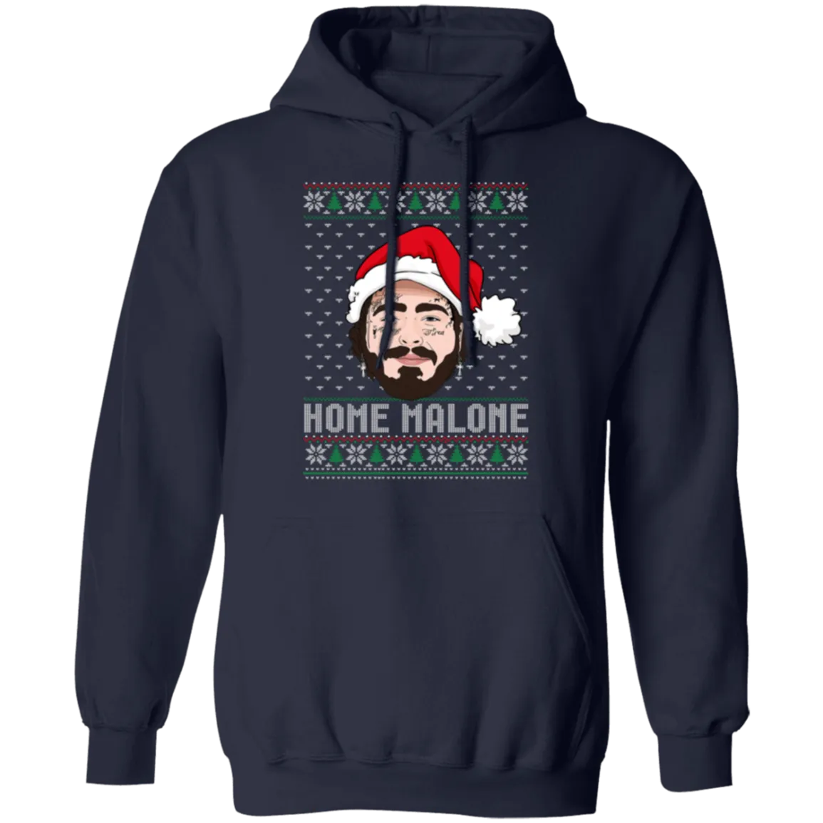 Home Malone Gildan Hoodie – Post Malone & Home Alone Inspired Ugly Christmas Sweater