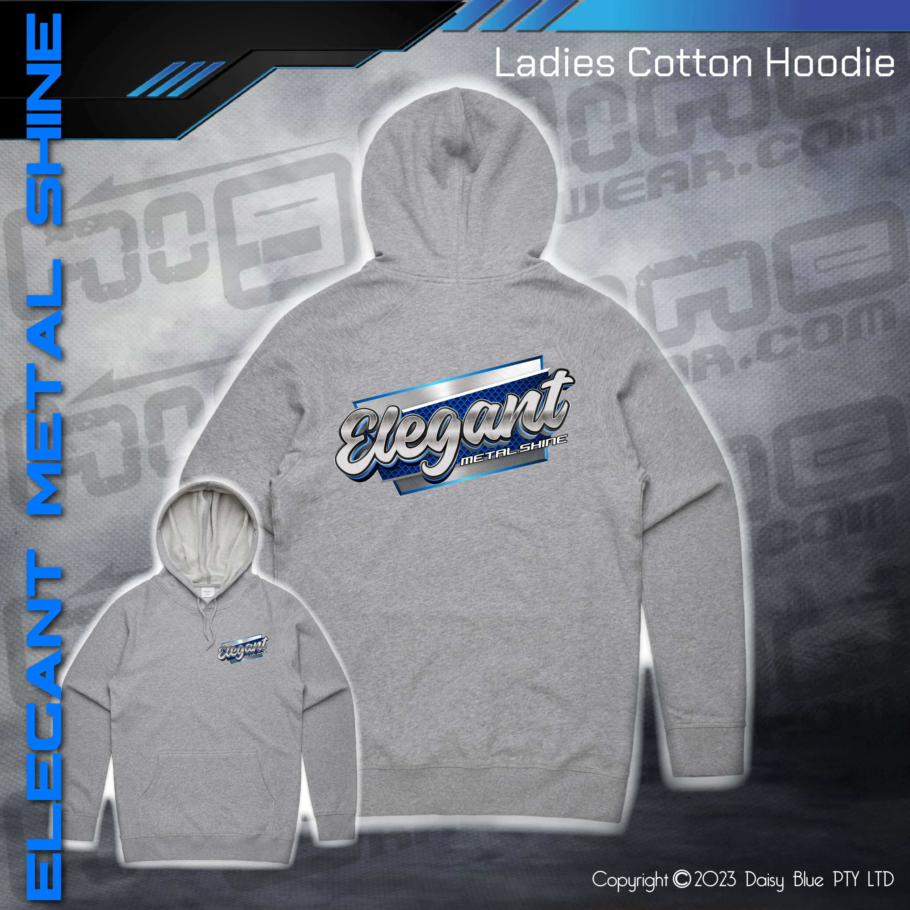 Hoodie -  Elegant Metal Shine