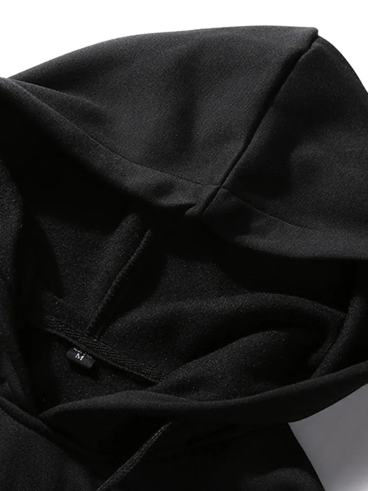 Hoodies cetak mawar merah