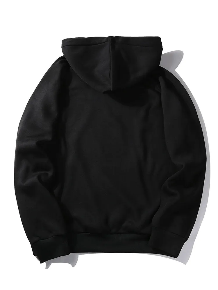 Hoodies cetak mawar merah