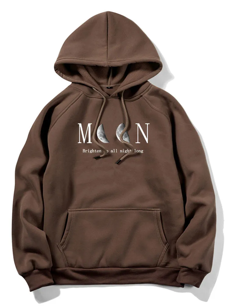 Hoodies cetak surat bulan