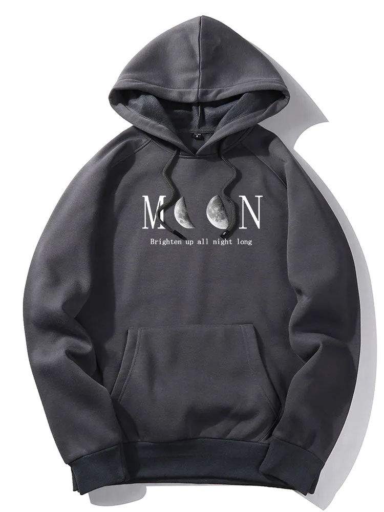 Hoodies cetak surat bulan