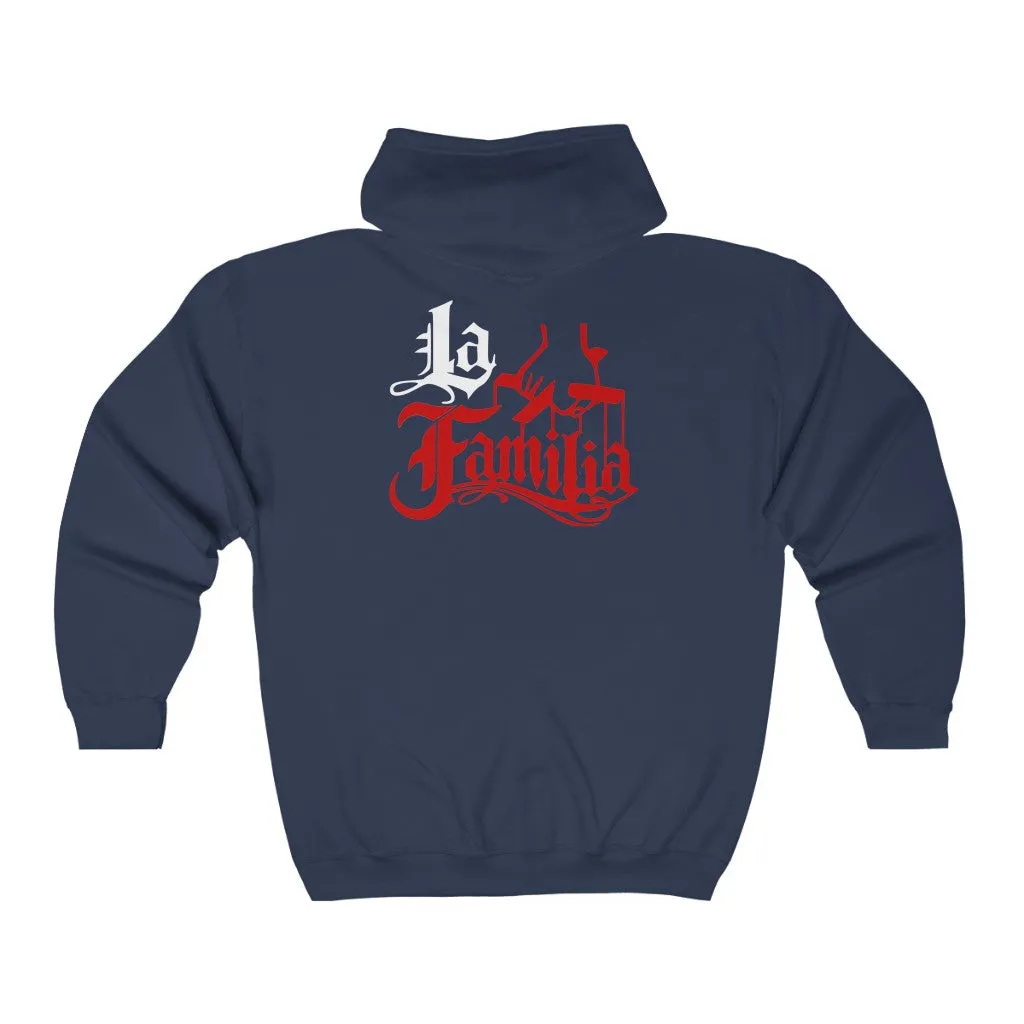 Hustle Hard La Familia Full Zip Hoodi