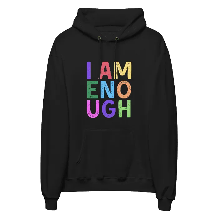 I AM ENOUGH COLOR BLOCK Inspirational Mental Health Hoodie for Women