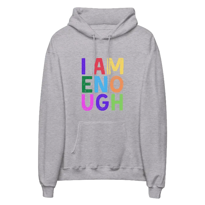 I AM ENOUGH COLOR BLOCK Inspirational Mental Health Hoodie for Women