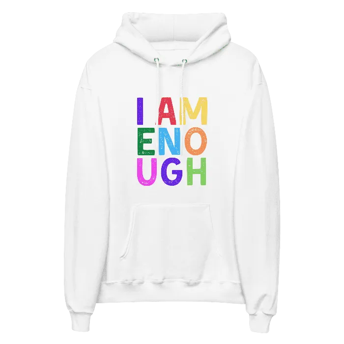 I AM ENOUGH COLOR BLOCK Inspirational Mental Health Hoodie for Women