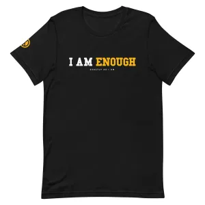 I AM ENOUGH STRONG Mental Health T-Shirt with Peace Sign on Sleeve for Men
