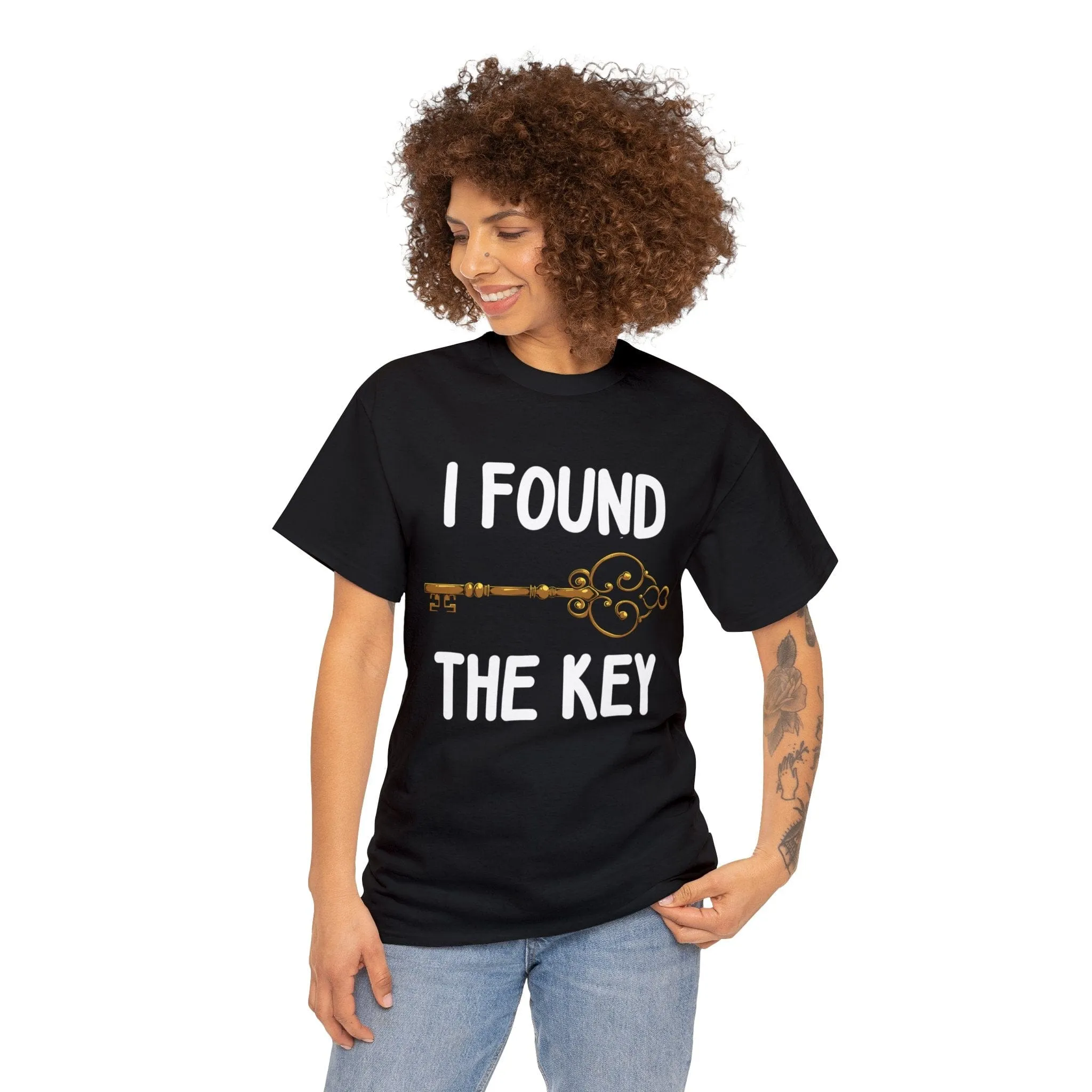 I Locked My Heart & I Found The Key Black Unisex Tees