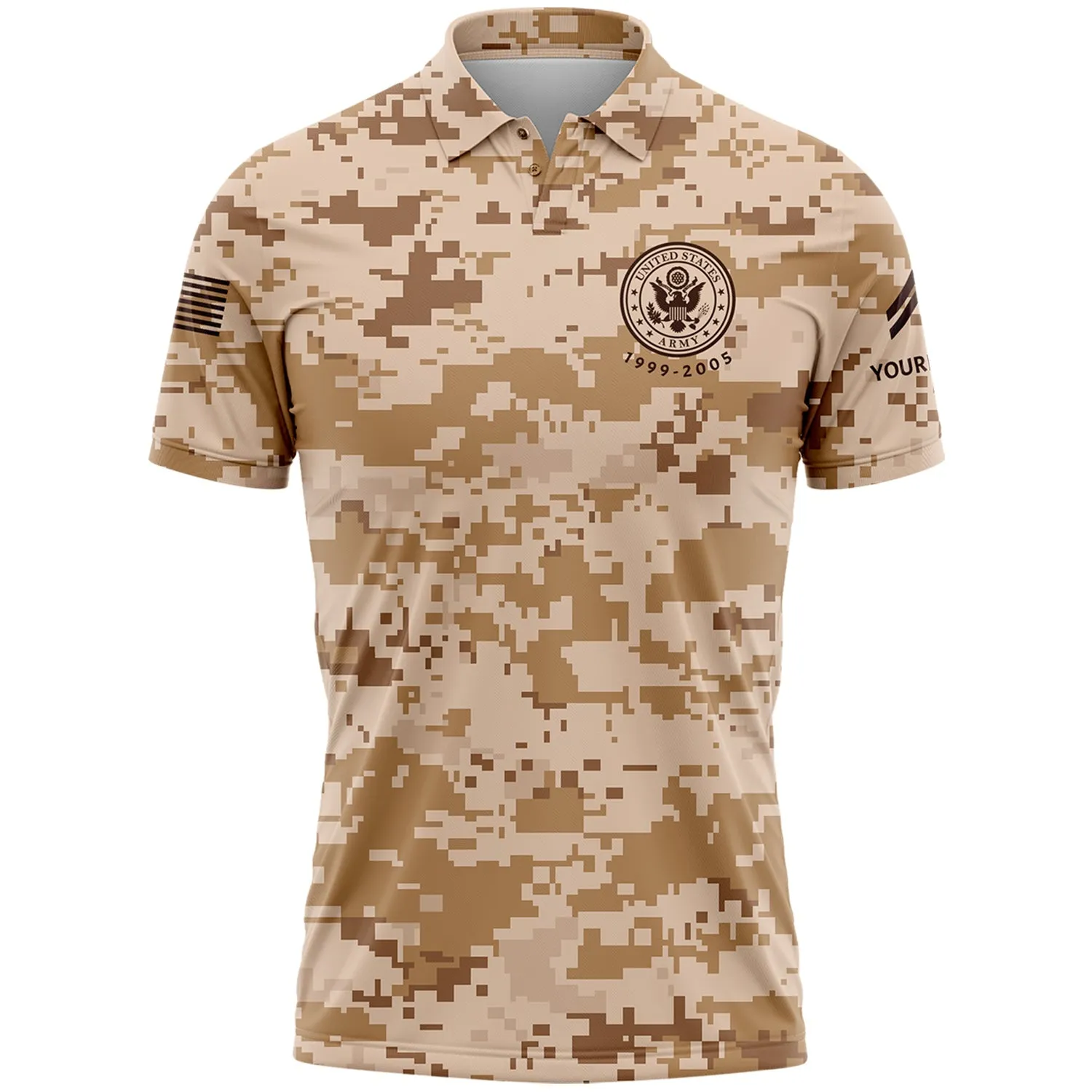 I Only kneel For One Man And He Died On The Cross Custom Camo U.S. Army Military Corporal Rank Veteran Name Golf Polo Shirt | Father's Day Gifts