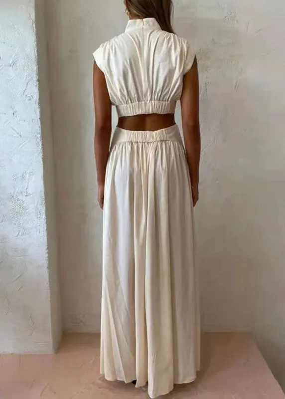 Isla Cut-Out Maxi Set – Sleeveless High-Neck Two-Piece