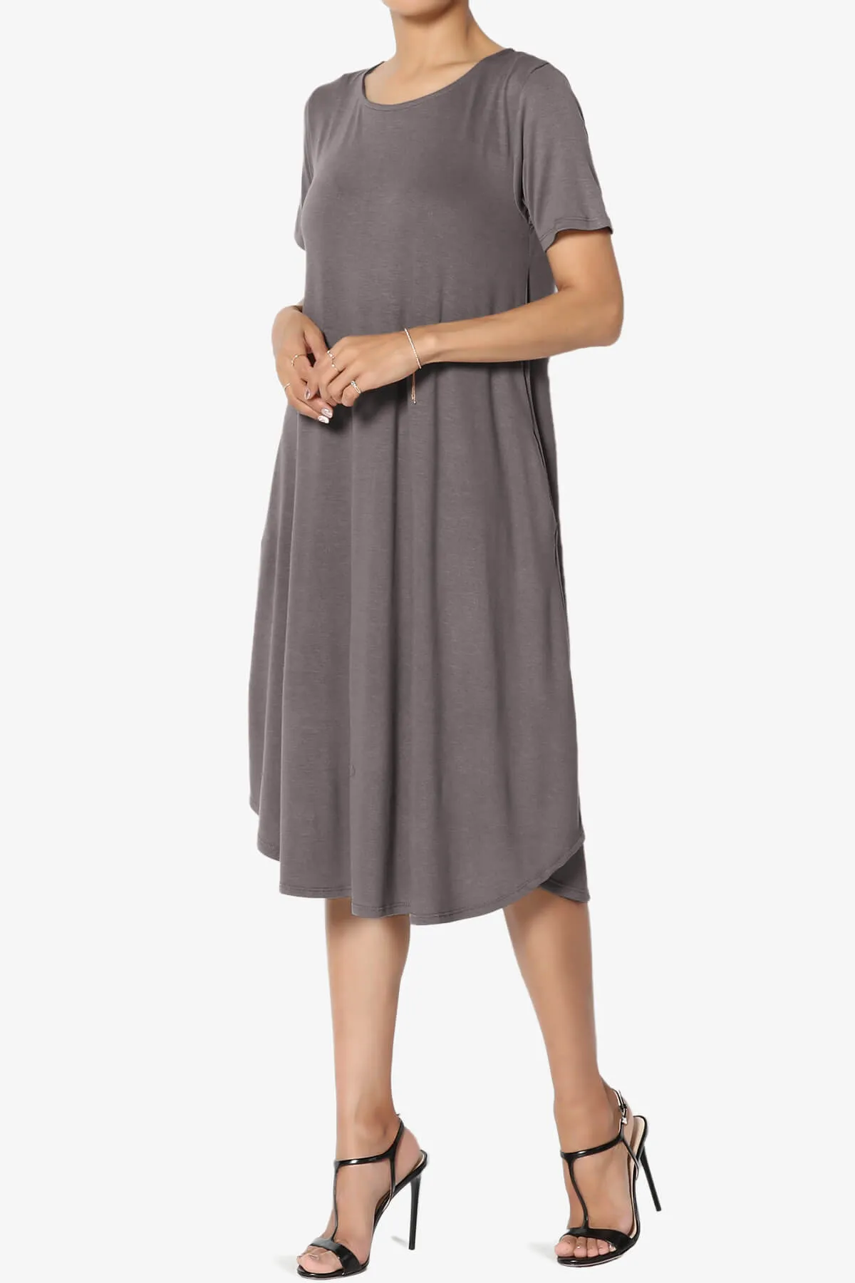 Ivetta Short Sleeve Pocket Swing Dress