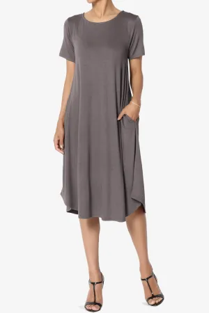Ivetta Short Sleeve Pocket Swing Dress
