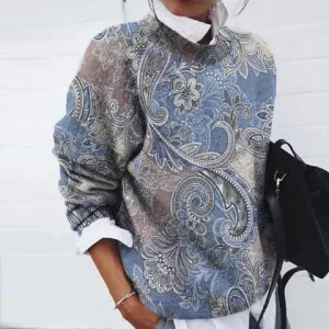 Jessie printed sweater, comfy fit