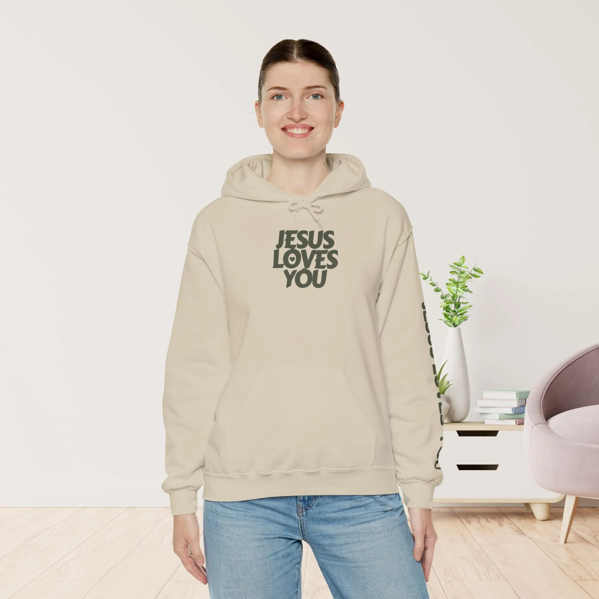 Jesus Loves You Hoodie - John 15:13 Bible Verse Christian Hoodie