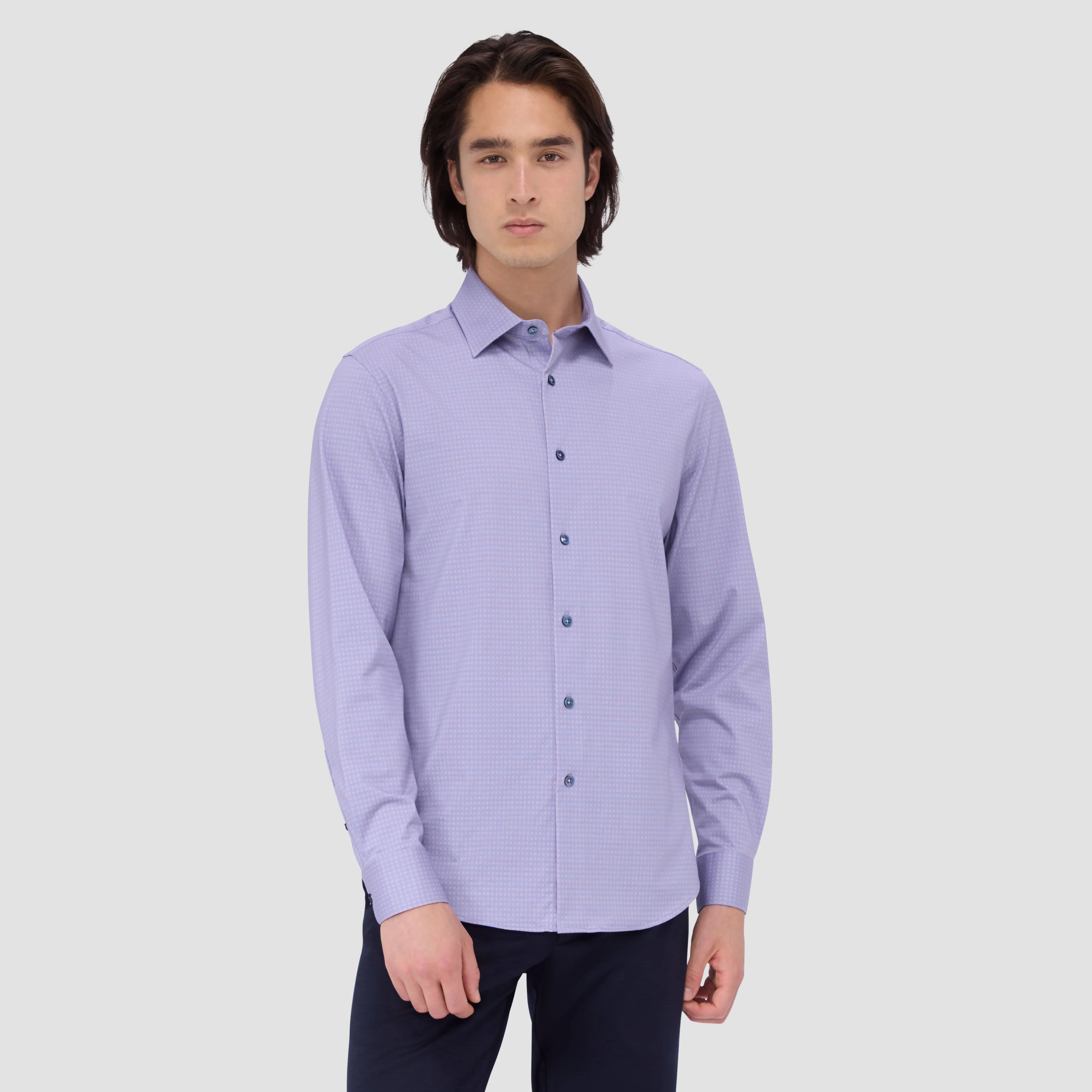 Jimmy Double Sided Geometric/Solid OoohCotton Shirt