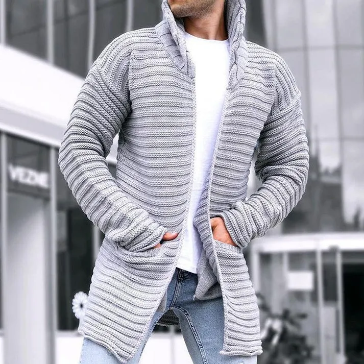 John - mid-length scarf coat with classic stand-up collar