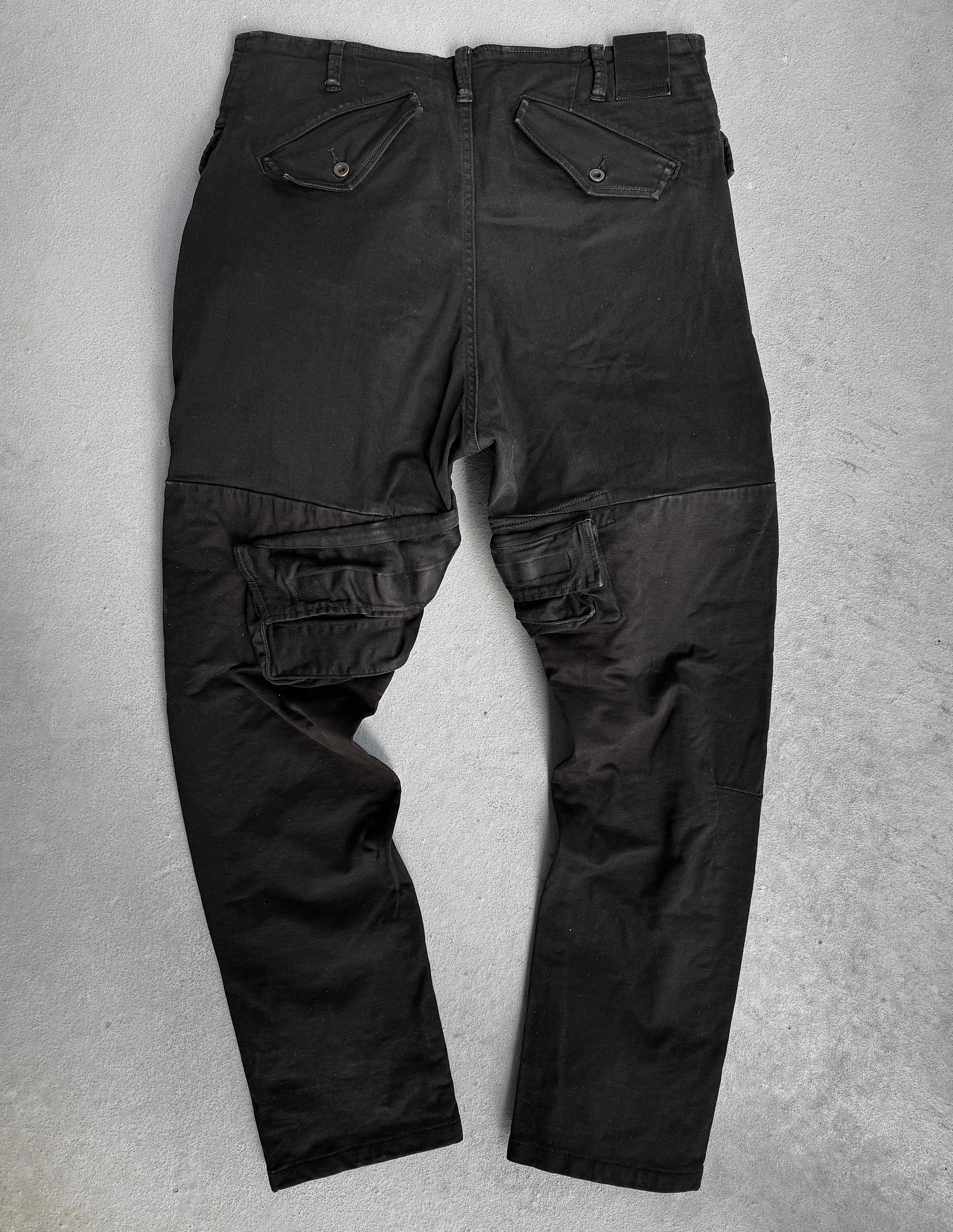 Julius_7 SS17 “Knives;” Gas Mask Skinny-fit Denim Cargos