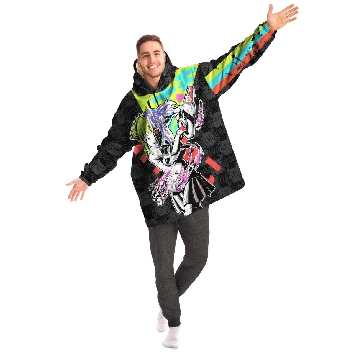 Kandi Cute Yandere Anime Girl Snug Hoodie