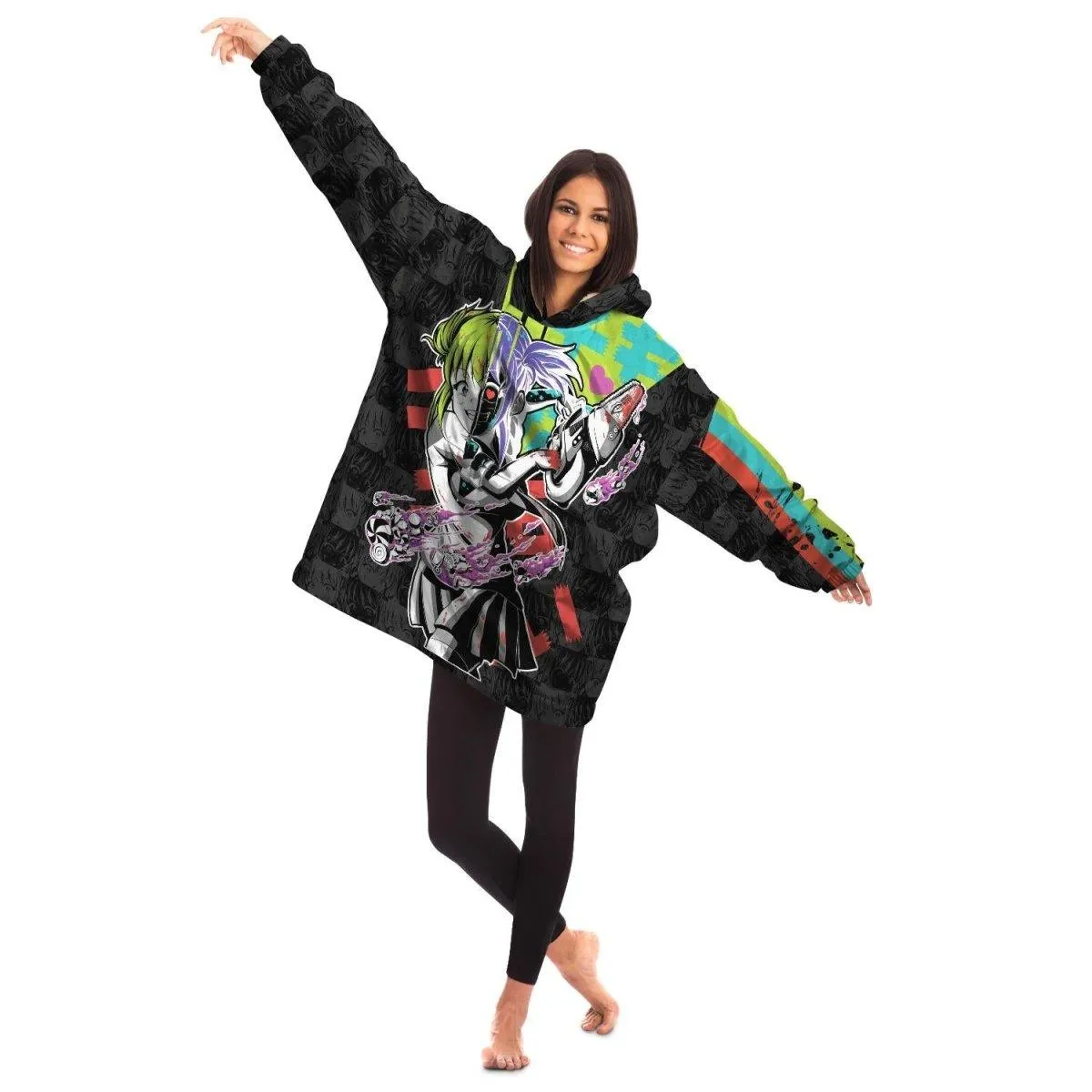 Kandi Cute Yandere Anime Girl Snug Hoodie