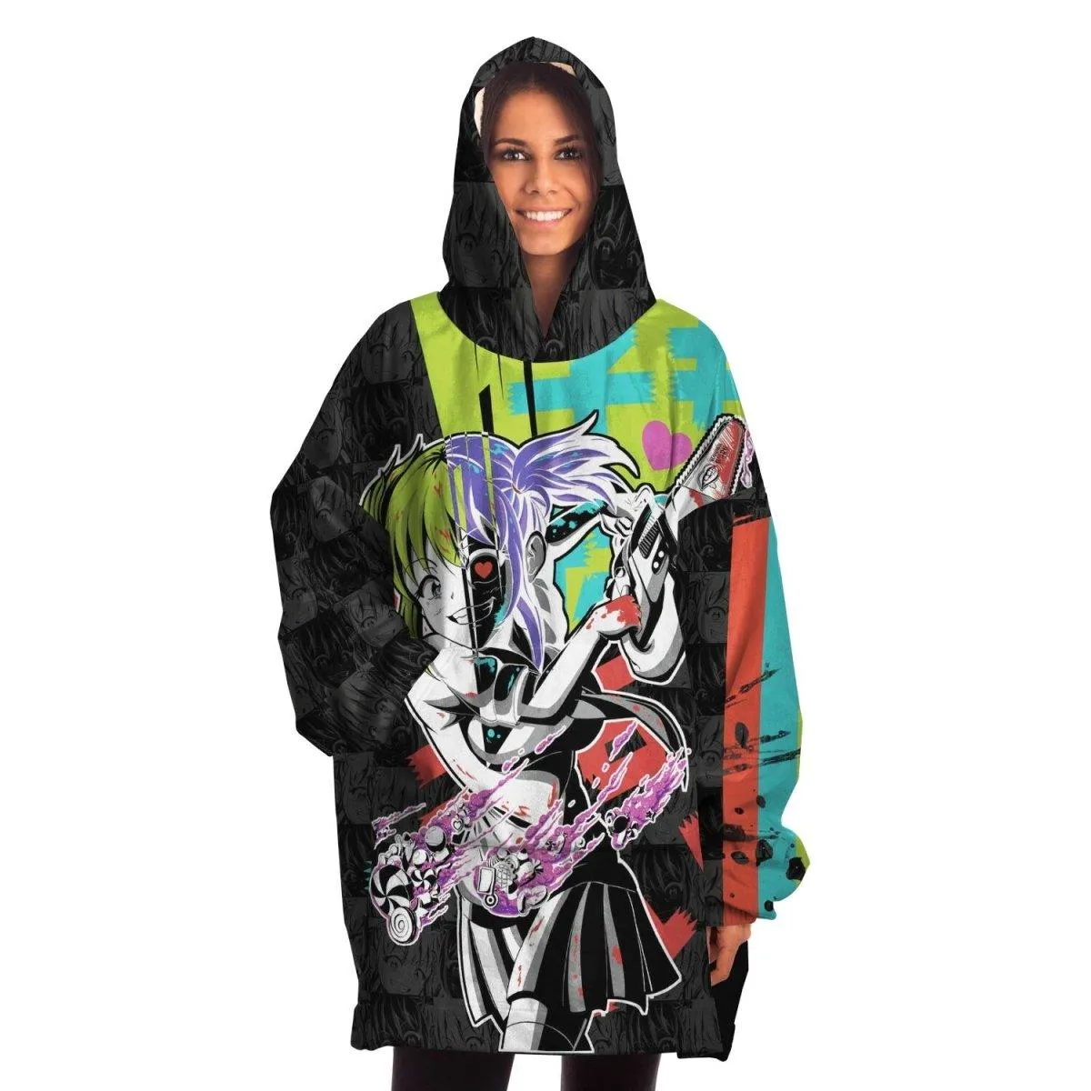 Kandi Cute Yandere Anime Girl Snug Hoodie