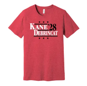 Kane & DeBrincat '28 - Detroit Hockey Political Campaign Parody T-Shirt - Hyper Than Hype Shirts