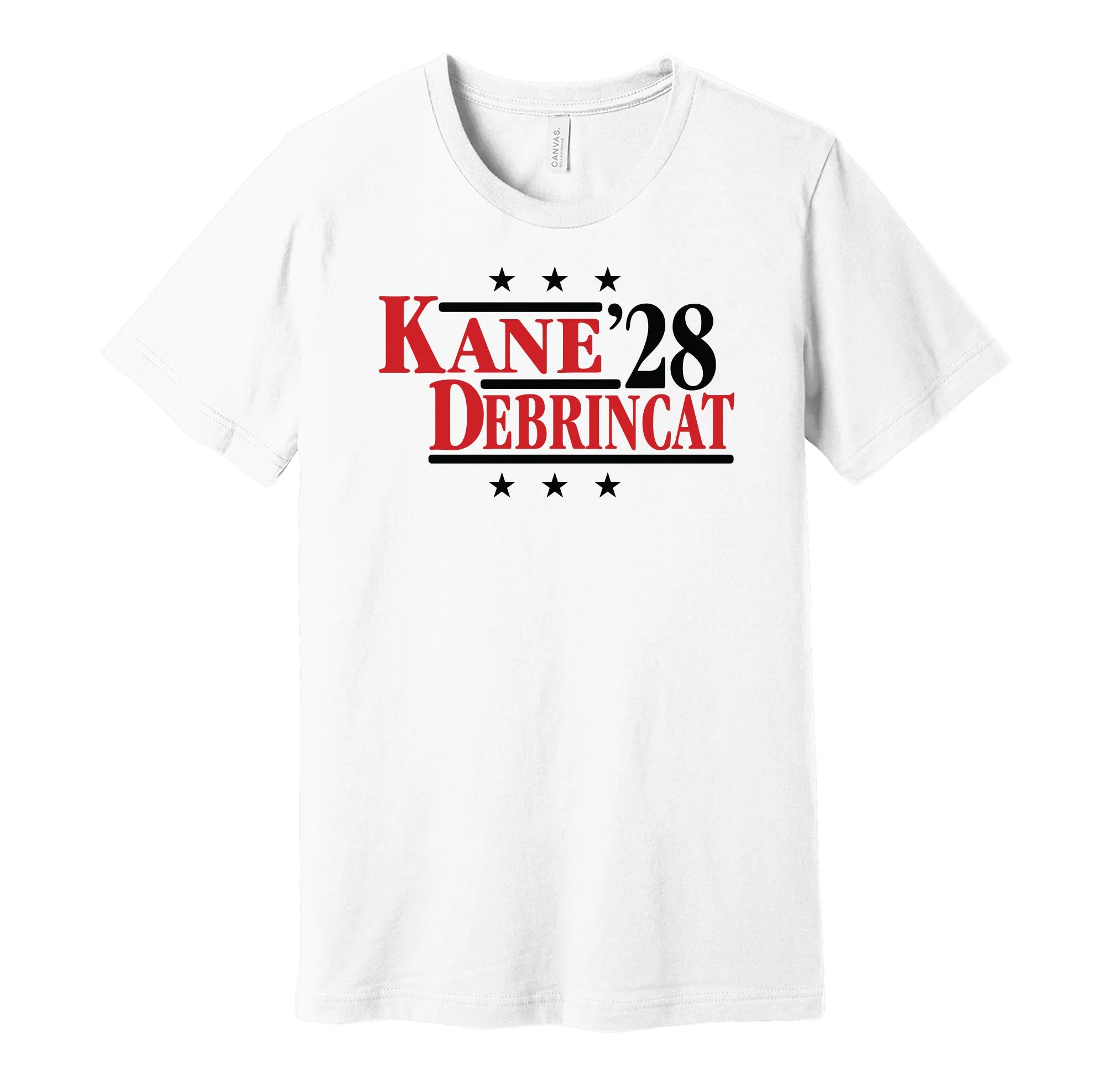 Kane & DeBrincat '28 - Detroit Hockey Political Campaign Parody T-Shirt - Hyper Than Hype Shirts