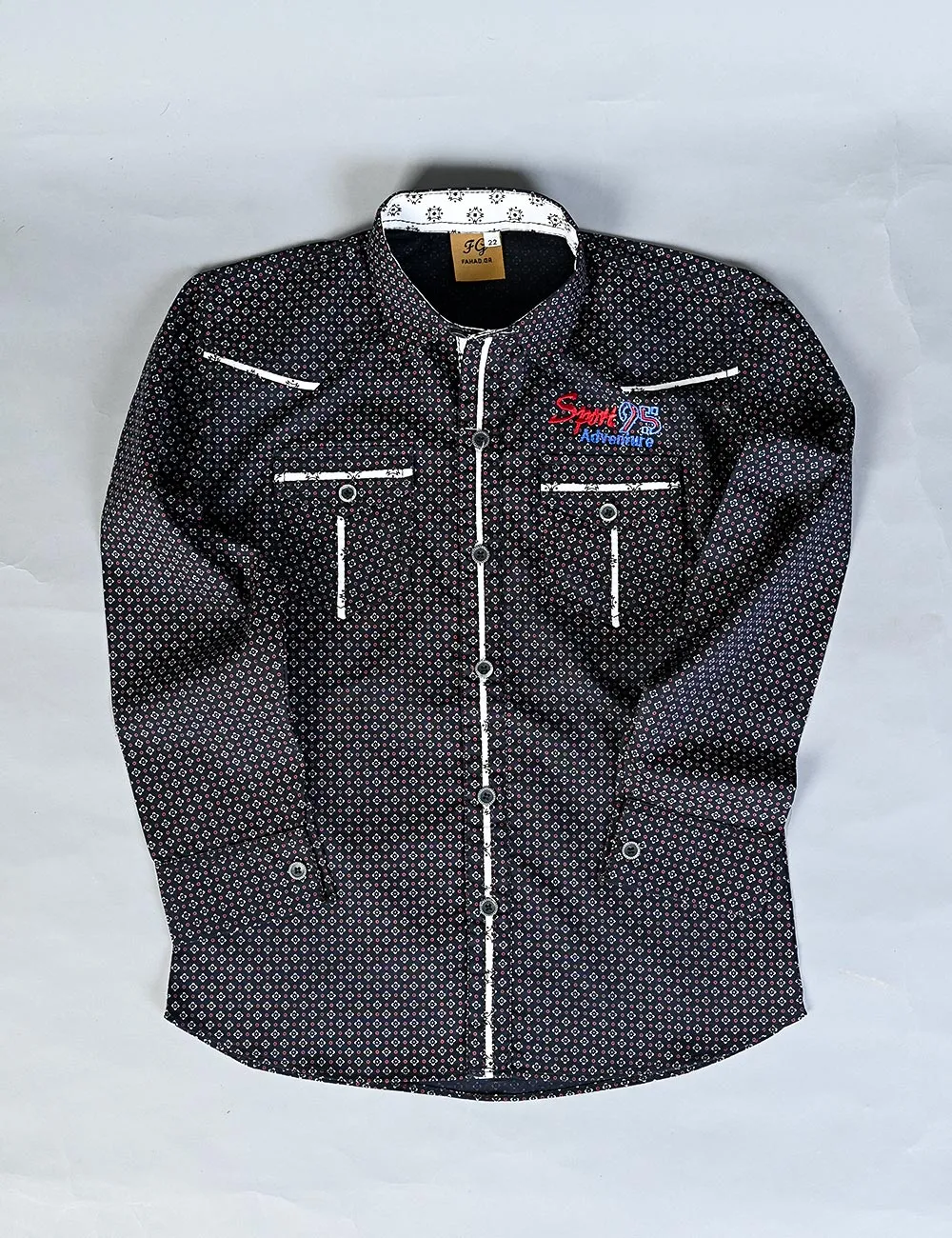 KBS-04-Black - Kids Boys Shirts
