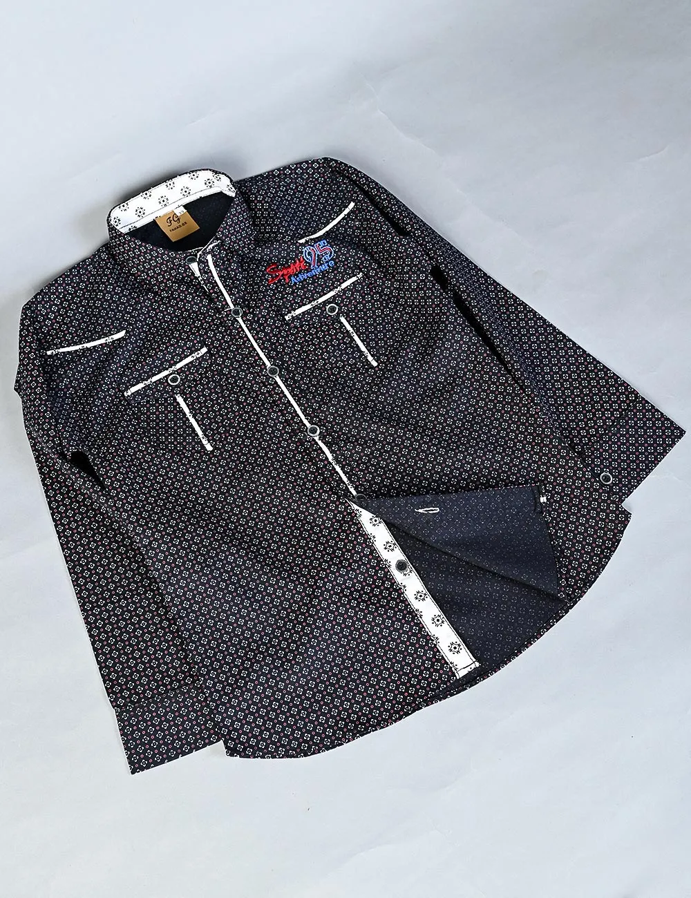 KBS-04-Black - Kids Boys Shirts