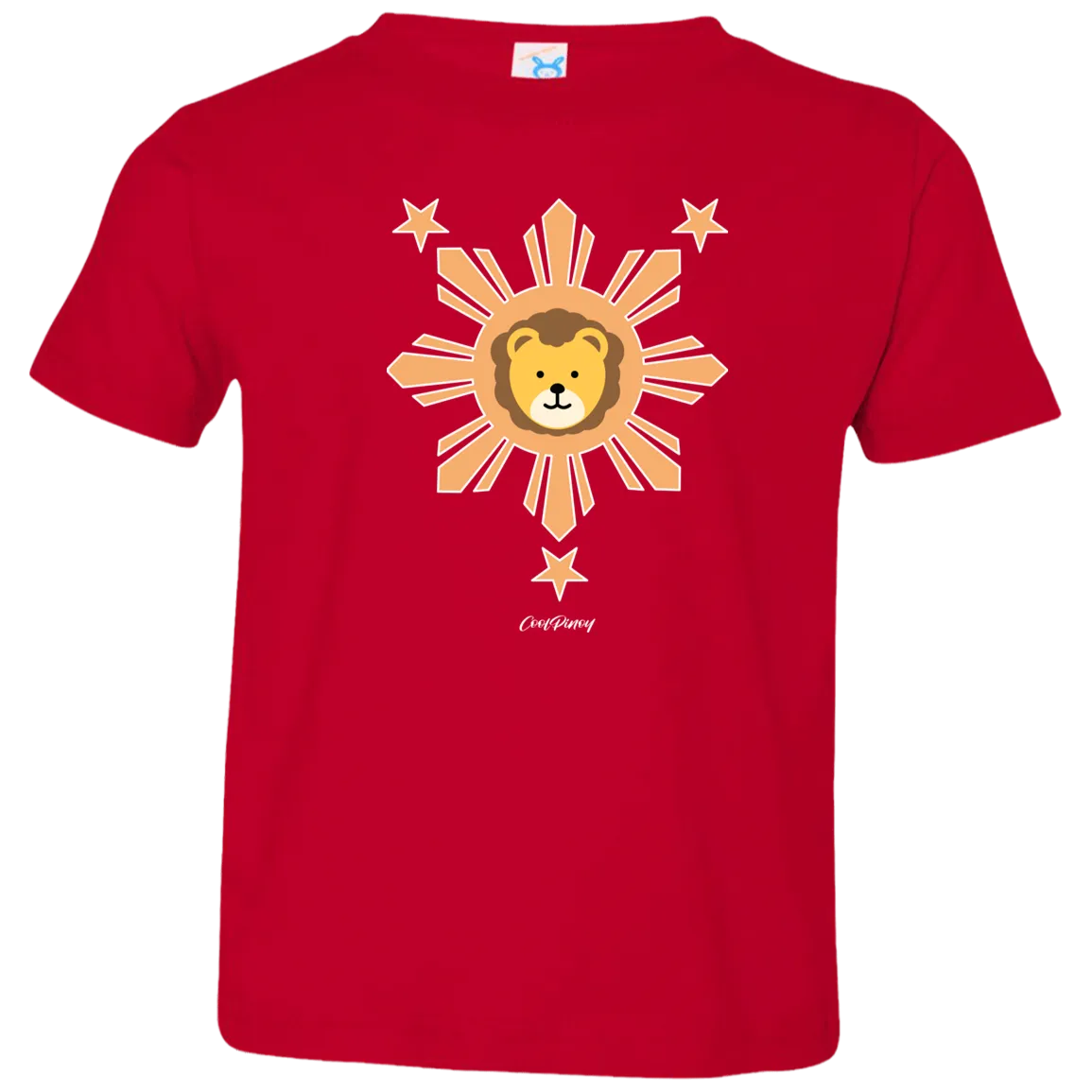Kids Orange Sun Lion Toddler Jersey T-Shirt