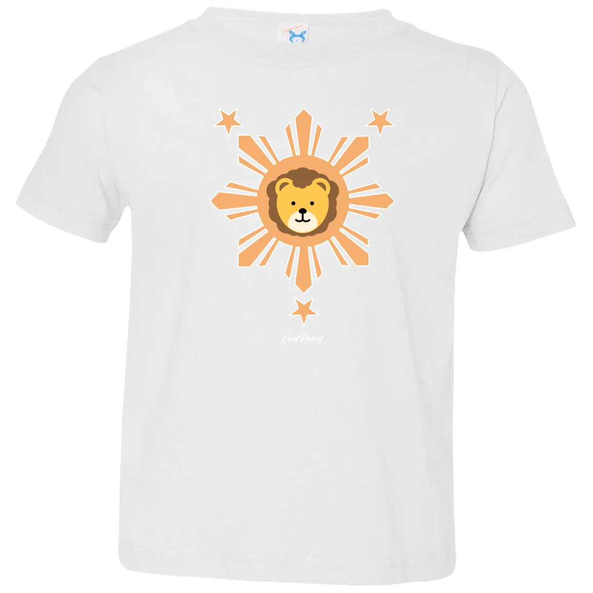 Kids Orange Sun Lion Toddler Jersey T-Shirt