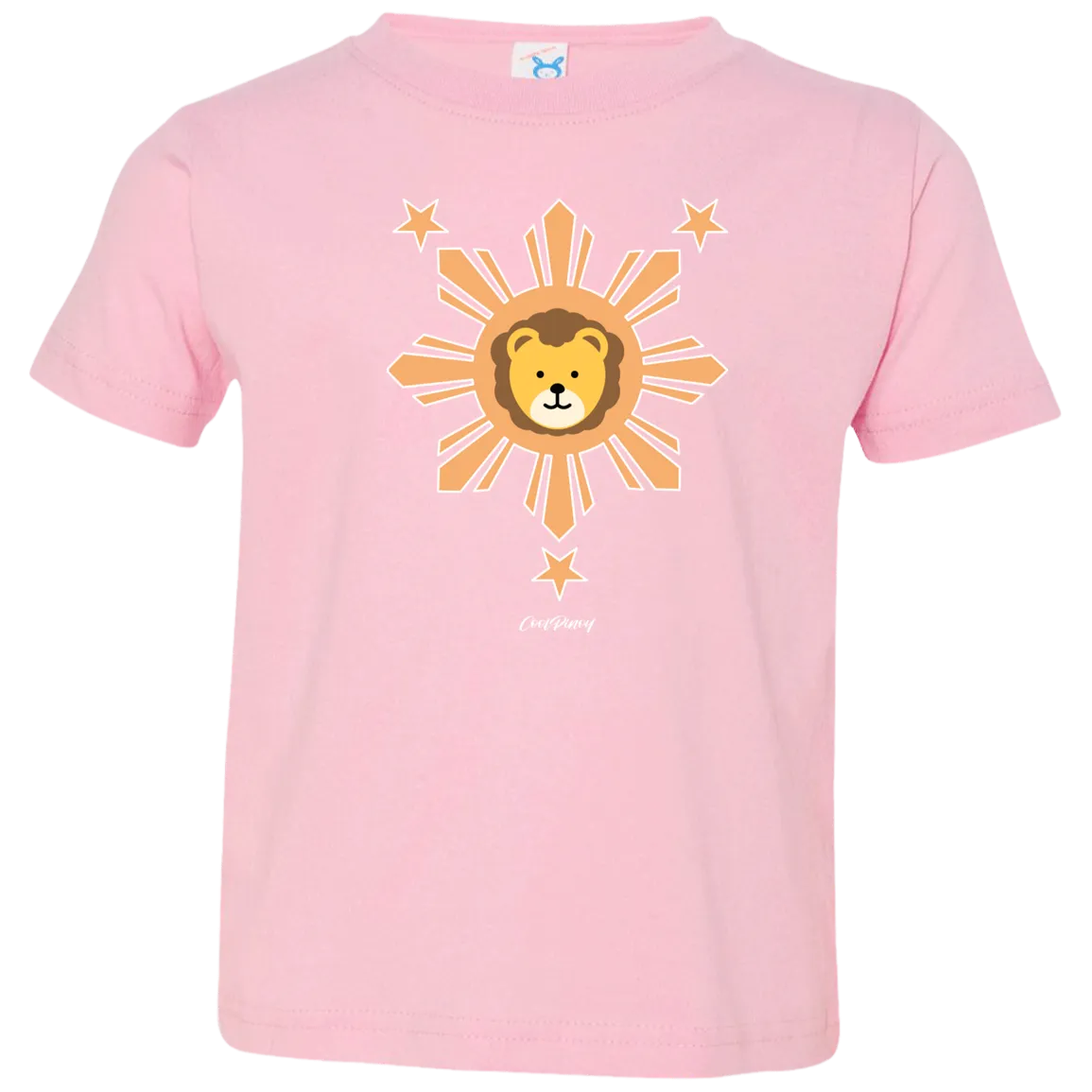 Kids Orange Sun Lion Toddler Jersey T-Shirt